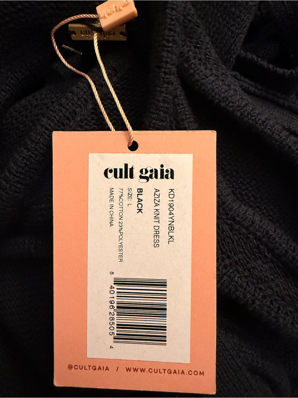 NWT Cult Gaia Aziza Knit Cutout Halter Maxi Dress Black L - Picture 15 of 16